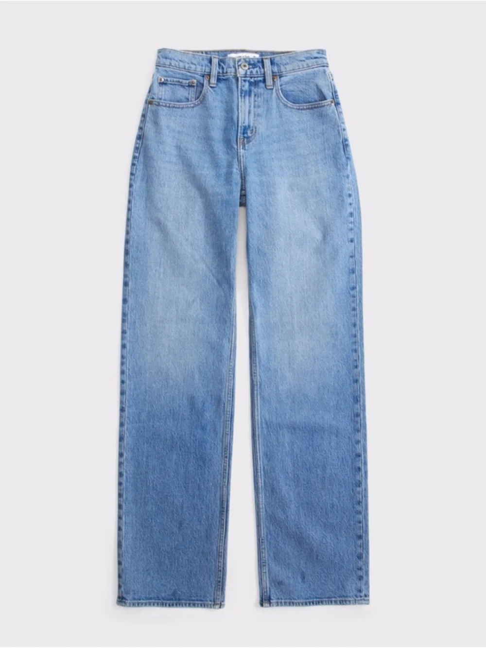 Abercrombie & Fitch High Rise Straight Leg Jeans Size 10 Vintage Wash